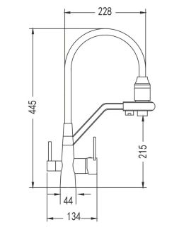 Смеситель для кухни Rose R558H чёрный матовый